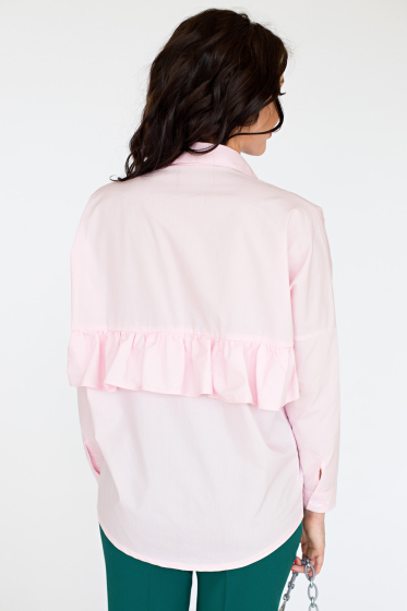 Рубашка из хлопка с оборками на спине "Хейзел" (рози) Б1563-2